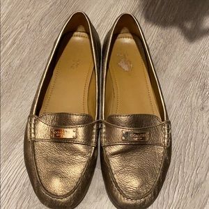 Women’s size 10 gold coach shoes